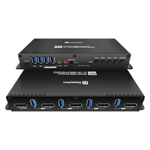 Displayport Kvm Switch EDID 1 شاشات 4 أجهزة كمبيوتر 4K 144 هرتز مفتاح التشغيل السريع تبديل الكمبيوتر 1 شاشات dp 1.4 1440P 144 هرتز 165 هرتز 240 هرتز kvm مفاتيح 1 كمبيوتر محمول 1 سطح المكتب 1 شاشة EDID in Saudi Arabia