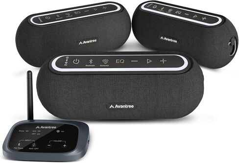 Avantree Harmony A2 – Wireless Auracast Speaker System for Whole-Home Background Audio, Expandable Setup, One-Button Control, Bluetooth/Optical/AUX Input, for Home, Stores & Small Venues in Saudi Arabia