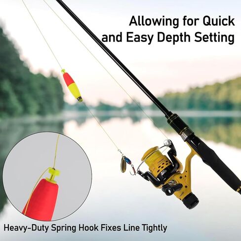 10-Pack Fishing Bobbers Floats, Weighted Bobbers for Fishing Cigar EVA Foam Snap-on Floats Corks Floaters Buoys for Crappie Bass Panfish Bluegills Trout in Saudi Arabia