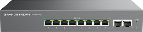 Grandstream GWN7721P | 10-Port Gigabit Ethernet Layer 2 Lite Managed PoE Switch | Desktop/Wall-Mount | Metal Design in Saudi Arabia