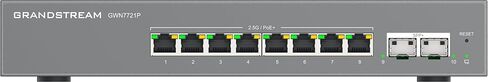 Grandstream GWN7721P | 10-Port Gigabit Ethernet Layer 2 Lite Managed PoE Switch | Desktop/Wall-Mount | Metal Design in Saudi Arabia