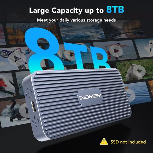 حاوية M.2 NVMe SSD بسرعة 80 جيجابت في الثانية مع مروحة تبريد متوافقة مع Thunderbolt 5/USB4 V2.0، تدعم مفتاح B+M/M-Key NVMe 2280 SSD، متوافقة مع الإصدارات السابقة مع USB 3.2/3.1/3.0، تركيب بدون أدوات يصل إلى 8 تيرابايت in Kuwait