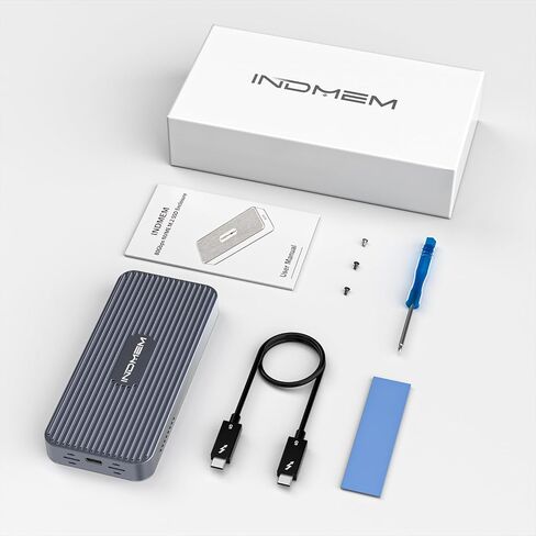 حاوية M.2 NVMe SSD بسرعة 80 جيجابت في الثانية مع مروحة تبريد متوافقة مع Thunderbolt 5/USB4 V2.0، تدعم مفتاح B+M/M-Key NVMe 2280 SSD، متوافقة مع الإصدارات السابقة مع USB 3.2/3.1/3.0، تركيب بدون أدوات يصل إلى 8 تيرابايت in Kuwait