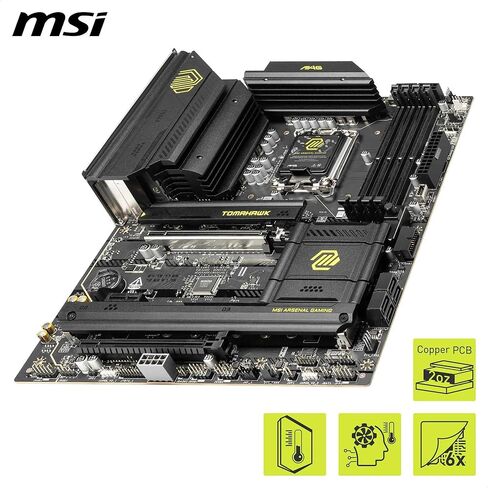 اللوحة الأم MSI MAG ATX B860 TOMAHAWK WIFI ATX تدعم Intel Core Ultra (السلسلة 2)، LGA 1851 DDR5 Memory Boost 9200+ MT/s OC، 1 x PCIe 5.0 x16، 1 x M.2 Gen5، LAN 5G، Wi-Fi 7 in Saudi Arabia