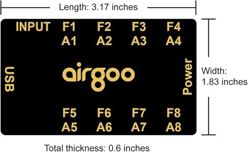 Airgoo Command Core X16، وحدة تحكم ARGB مغناطيسية ذات 8 قنوات ومحور مروحة PWM ذو 8 قنوات 2 في 1، إضاءة كمبيوتر مدمجة تعمل بالطاقة SATA ومركز مروحة لحالات البرج المتوسط، متوافق مع SignalRGB وOpenRGB، AG-F8-DRGB08 in Kuwait