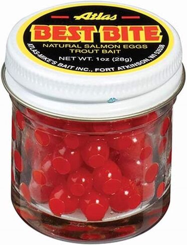 Atlas Mike's Best Bite Salmon Fishing Bait Eggs, Red in Saudi Arabia