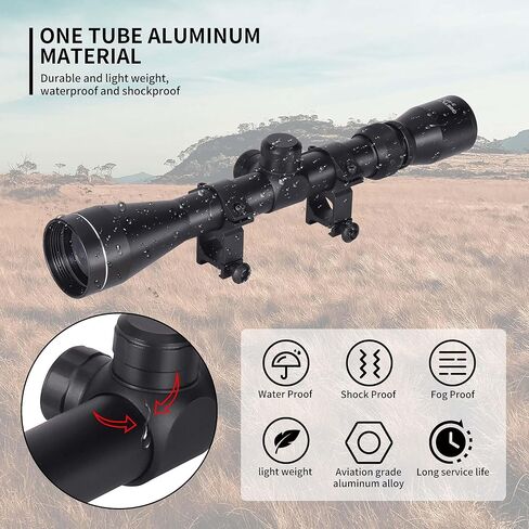 نطاق بندقية جوتلاند 3-9x40 SFP Crosshair R4 شبكاني مع حوامل حلقية لمسدس الهواء Airsoft للصيد التكتيكي in Kuwait