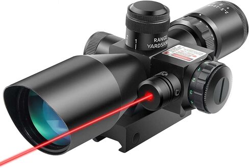 2.5-10x40 Red Green Illuminated Tactical Rifle Scope Crossbow Scope with Red Laser Combo Less Than 5mW Output in Saudi Arabia