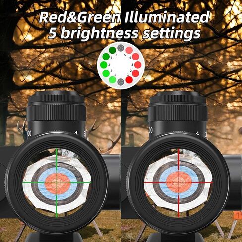 2.5-10x40 Red Green Illuminated Tactical Rifle Scope Crossbow Scope with Red Laser Combo Less Than 5mW Output in Saudi Arabia