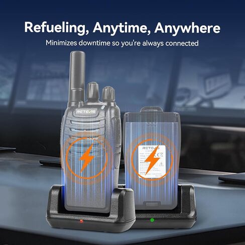 شاحن جهاز اتصال لاسلكي Retevis H777، قاعدة شحن أصلية، شاحن سطح مكتب USB-C، متوافق مع جهاز اتصال لاسلكي Retevis H777 H777H H777D وبطارية (عبوتان) in Saudi Arabia