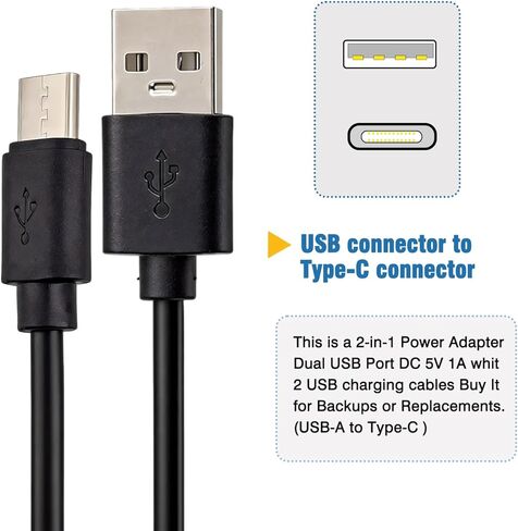 2 قطعة قاعدة شاحن KD-C1 ومحول طاقة 2 في 1 منفذ USB مزدوج مع زوج من كابل النوع C، متوافق مع RT22 RT22S RB19 RB19P RT68 RB28 NR10 RT18 RT22S H777 RB29 Cobra HYT أجهزة الاتصال اللاسلكي in Saudi Arabia