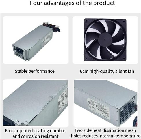 Upgraded H500EPM-00 05K7J8 500W Power Supply D500EPM-00 Compatible with Dell Optiplex 7080MT 7060MT 3050 3060 3650 3670 3671 5090 260 3681 XPS 8940MT Power Supply D500EPM-00 DPS-500AB-49A H500EPM-00 in Saudi Arabia