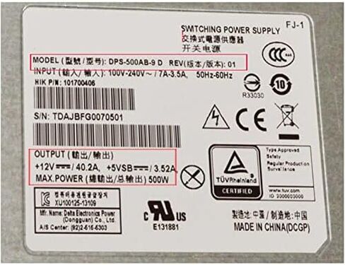 وحدة تزويد الطاقة لـ Delta 500W DPS-500AB-9 A DPS-500AB-9 D DPS-500AB-9 E in Saudi Arabia