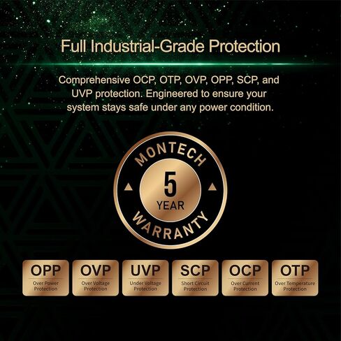 مصدر طاقة Montech BETA 2 850W، ATX 3.1 وPCIe 5.1 جاهز، 80+ برونزي معتمد، كابل الجيل التالي 12V-2x6، استقرار DC-to-DC، مكثف رئيسي صناعي ياباني، مجموعة حماية كاملة in Saudi Arabia