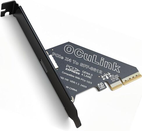 محول PCIe 4.0 x4 إلى OCuLink، بطاقة توسيع SFF-8612 بسرعة 64 جيجابت في الثانية PCI Express Gen4 لقاعدة eGPU وU.2 NVMe SSD وكمبيوتر صغير وتخزين خادم NAS in Kuwait