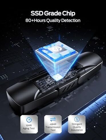 MOVE SPEED 2 Pcs 1TB USB Drive External SSD 560MB/s USB 3.2+USB C Dual Ports External Drive for iPhone 15/16/17 Series/Mac/Android in Saudi Arabia