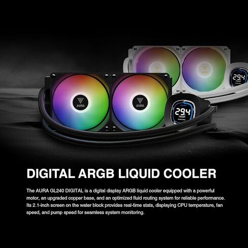GAMDIAS Aura GL240 Digital AIO PC CPU مبرد سائل in Saudi Arabia