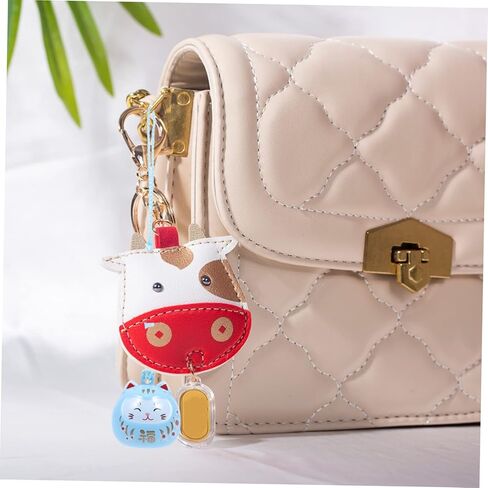 4Pcs Japanese Fortune Cat Pendant Key Chain Unique Luck Cat Key Ring with Bell Charm Mobile Phone Decor Bag Accessory Present for Family and Friends in Saudi Arabia