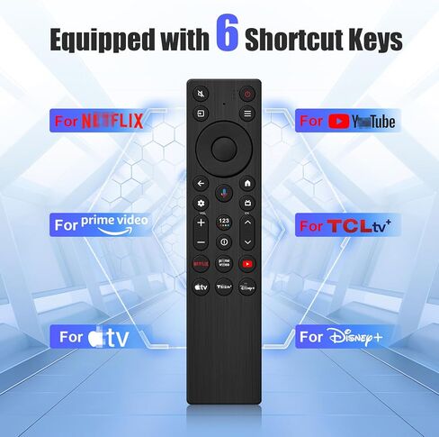 بديل جهاز التحكم عن بعد الصوتي RC923A FMB1 لتلفزيون TCL Google TV QM5K QM6K QM6KPRO QM7K Q77K X11K Series QLED Mini-LED 4K UHD Smart TV (رقم الجزء G0401-000267) in Kuwait
