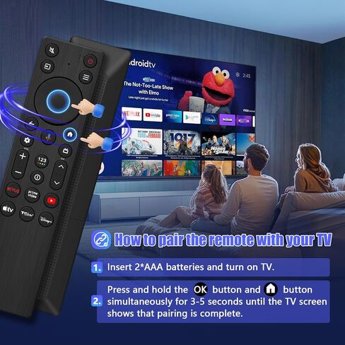 بديل جهاز التحكم عن بعد الصوتي RC923A FMB1 لتلفزيون TCL Google TV QM5K QM6K QM6KPRO QM7K Q77K X11K Series QLED Mini-LED 4K UHD Smart TV (رقم الجزء G0401-000267) in Kuwait