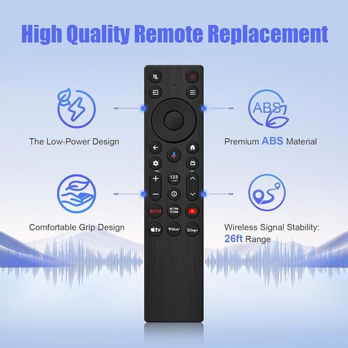 بديل جهاز التحكم عن بعد الصوتي RC923A FMB1 لتلفزيون TCL Google TV QM5K QM6K QM6KPRO QM7K Q77K X11K Series QLED Mini-LED 4K UHD Smart TV (رقم الجزء G0401-000267) in Kuwait