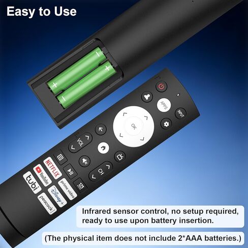 Replacement for Hisense Smart Google TV Remote Control, Compatible with Hisense Google UHD ULED QLED 4K Smart TVs in Saudi Arabia