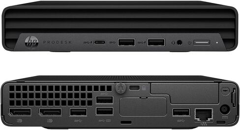 كمبيوتر HP ProDesk 600 G6 Mini Desktop Computer، Core i5-10500، ذاكرة وصول عشوائي 16 جيجابايت، 256 جيجابايت SSD، لوحة مفاتيح وماوس، دعم 4K، منفذ عرض، واي فاي، USB C 3.2، Windows 11 Pro، أسود (متجدد) in Saudi Arabia