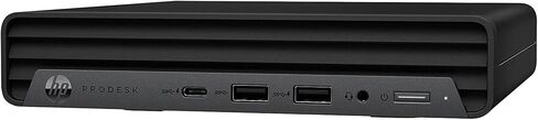 كمبيوتر HP ProDesk 600 G6 Mini Desktop Computer، Core i5-10500، ذاكرة وصول عشوائي 16 جيجابايت، 256 جيجابايت SSD، لوحة مفاتيح وماوس، دعم 4K، منفذ عرض، واي فاي، USB C 3.2، Windows 11 Pro، أسود (متجدد) in Saudi Arabia