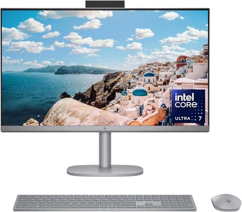 HP OmniStudio X, 27" 4K UHD (3840 x 2160), All-in-One Desktop, Intel Core Ultra 7 256V, 16GB LPDDR5x RAM, 1TB SSD Meteor Silver, 27-cs1014 (Renewed) in Saudi Arabia