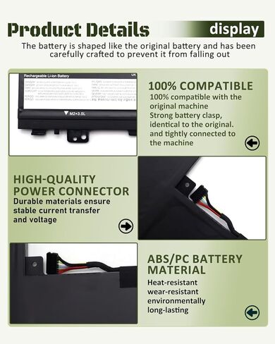 بطارية بديلة 57Wh L23M3PK1 L23B3PK1 لجهاز Lenovo IdeaPad Slim 5-14IMH9 5-14AHP9 5-14IRU9 5-14Q8X9 5-15IRU9 5-15IRH9 5-15IRH9R، 5-16IMH9 5-16AHP9 5-16IRU9 Series L23D3PK1 L23X3PK1 – 11.31 فولت in Kuwait