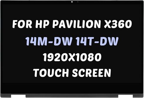 Replacement for HP Pavilion x360 14-dw 14m-dw 14t-dw LCD Screen 14m-dw0013dx 14m-dw0023dx 14M-DW1023DX 14M-DW1033DX L96516-001 L96515-001 FHD 1920x1080 14.0 inch LCD Touch Screen Display Assembly in Saudi Arabia