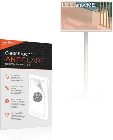 واقي شاشة BoxWave متوافق مع شاشة LG StanbyME المحمولة التي تعمل باللمس (27 بوصة) - ClearTouch مضاد للتوهج (عبوتان)، غلاف غشاء غير لامع مضاد لبصمات الأصابع in Saudi Arabia