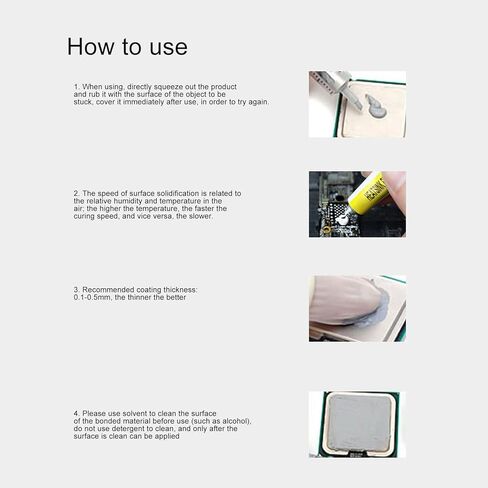 Yoidesu 5g Silicone Thermal Conductive Glue, High Performance Thermal Paste for GPU Heatsink, with Excellent Insulation and Heat Dispersion, for MOSFET LED Chipset Heat Sink PCB in Saudi Arabia