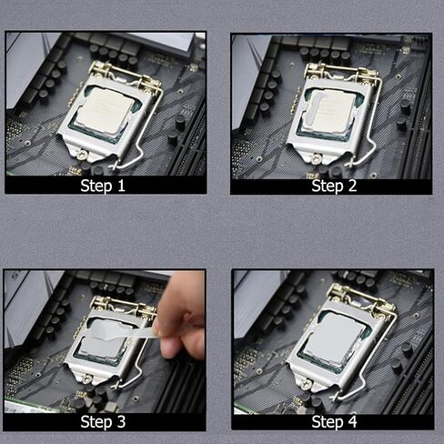 Thermal Paste and Silicon Grease Set for CPU Gpu Cooling, 8w Thermal Interface Material with 1 Tube Paste, 2 Finger Sleeves, and 1 Spatula, PC Computer Accessories for Efficient in Saudi Arabia