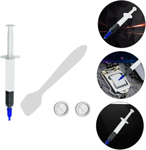 Zerodeko Thermal Compound Paste Kit with 8w Thermal Conductivity Non-Curing Silicone Grease Set Including 1 Tube Interface Material 2 Finger Sleeves and 1 Spatula for CPU Gpu Heatsink in Saudi Arabia