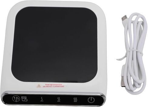 سخان USB، 3 إعدادات لدرجة الحرارة 70C 90C 110C سخان محمول، سخان كوب مع إيقاف تلقائي وتسخين PI، مثالي للسيراميك والزجاج والأكواب المعدنية والمكتب والسيارة والسفر in Kuwait