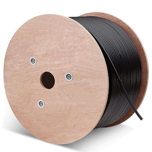 كابل إيثرنت خارجي بطول 1000 قدم، خط شبكة Cat 5 للدفن المباشر، 24AWG 4 أزواج من النحاس الصلب، 350 ميجاهرتز، PoE++ (4PPoE)، مقاوم للأشعة فوق البنفسجية، زوج ملتوي غير محمي (UTP) in Kuwait