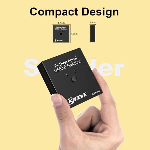 USB 3.0 Switch 2 جهاز كمبيوتر، محدد ثنائي الاتجاه 4 منافذ USB Switcher لجهازي كمبيوتر مشاركة لوحة المفاتيح والماوس والطابعة وكاميرا الويب، محدد مفتاح USB مع جهاز تحكم عن بعد سلكي وكابلات USB3.0 in Kuwait