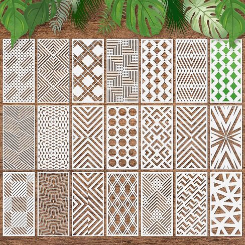 20 Pieces Sunflower Stencils Reusable Sunflowers Flower Stencils for Painting on Wood Wall Floral Stencil for Painting on Furniture,Canvas, Paper,Fabric in Saudi Arabia