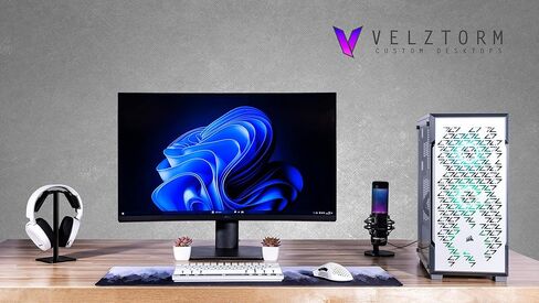 كمبيوتر الألعاب Velztorm Fultix White المُصمم مسبقًا (AMD Ryzen 5 5500، GeForce RTX 5060، ذاكرة وصول عشوائي DDR4 سعة 16 جيجابايت، محرك أقراص PCIe SSD بسعة 512 جيجابايت، مراوح RGB، 750 واط PSU، WiFi 5، بلوتوث 4.2، RJ-45، HDMI، Win 11 Home) in Saudi Arabia