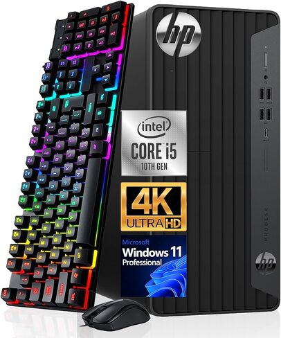 HP ProDesk 600 G6 Tower PC Desktop Computer, 6-Core i5-10500 Up to 4.50 GHz, 16GB DDR4, 256GB SSD, Keyboard and Mouse, WiFi, BT, 4K Support, Windows 11 Pro (Renewed) in Saudi Arabia