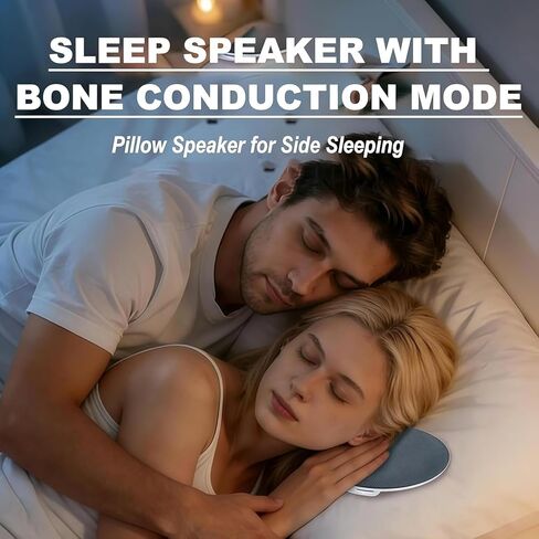 2026 New Sleep Pillow Speaker, Bluetooth Pillow Speaker with White Noise Timer Wireless Sleep Aid with Stereo Bass Private Sleep Headphones for Adult Kids in Saudi Arabia