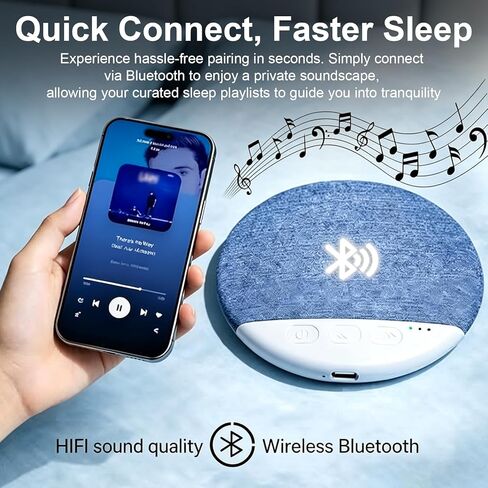 Pillow Speaker for Sleeping, Mini Bluetooth Speaker Under Pillow, Headphone-Free Sleep Speaker for Side Sleeper (Blue) in Saudi Arabia