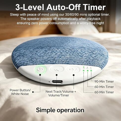 Pillow Speaker for Sleeping, Mini Bluetooth Speaker Under Pillow, Headphone-Free Sleep Speaker for Side Sleeper (Blue) in Saudi Arabia