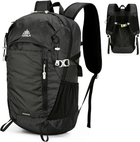25L Small Nylon Waterproof Hiking Backpack with Phone Pouch for Men Women, Lightweight Hiking Daypack with Breathable EVA Back Support,White in Saudi Arabia