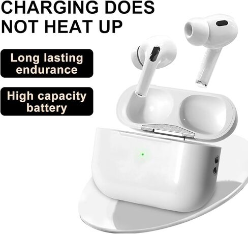 علبة شحن بديلة متوافقة مع AirPods Pro الجيل الأول والثاني، شحن لاسلكي (أبيض) in Kuwait