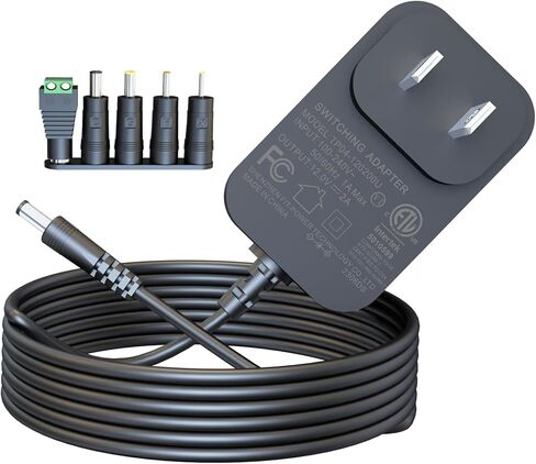 محول طاقة تيار متردد UL12V(24W)، مع 5 مقابس، لشرائط إضاءة LED، وكاميرات الدوائر التلفزيونية المغلقة للوحة مفاتيح ياماها، ومكبرات صوت BT، ونظام تحديد المواقع العالمي، وكاميرا الشبكة، وجهاز التوجيه، ومحول DC12V، وسلك طاقة بديل 12 فولت 500 مللي أمبير/1000 مل in Kuwait