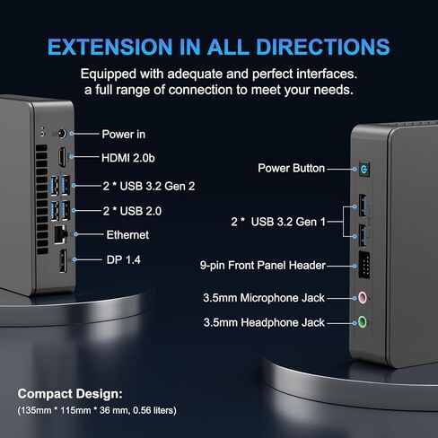 كمبيوتر صغير، كمبيوتر صغير Intel Nuc 11، Intel N5105، 2.9 جيجا هرتز Burst، 4 نوى، 4 خيوط، Intel UHD Graphics، 8 جيجا رام، 256 جيجا SSD، Windows 11 Pro in Kuwait