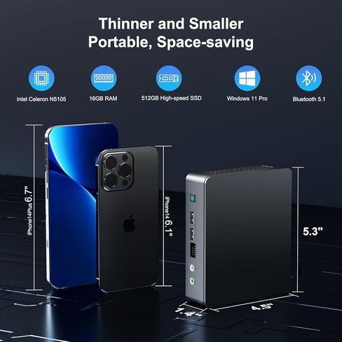 كمبيوتر صغير، كمبيوتر صغير Intel Nuc 11، Intel N5105، 2.9 جيجا هرتز Burst، 4 نوى، 4 خيوط، Intel UHD Graphics، 8 جيجا رام، 256 جيجا SSD، Windows 11 Pro in Kuwait
