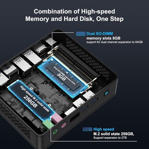 كمبيوتر صغير، كمبيوتر صغير Intel Nuc 11، Intel N5105، 2.9 جيجا هرتز Burst، 4 نوى، 4 خيوط، Intel UHD Graphics، 8 جيجا رام، 256 جيجا SSD، Windows 11 Pro in Kuwait